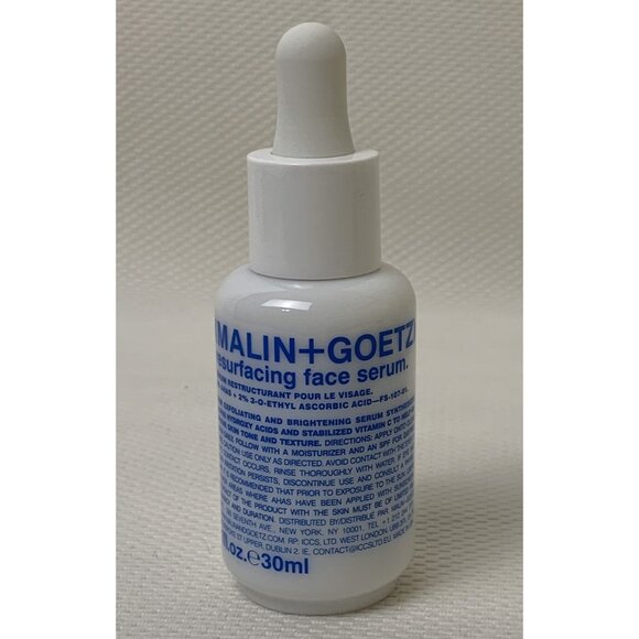 Malin+Goetz Resurfacing Face Serum 30ml Exfoliate Brighten Full Size 1 Fl Oz NEW - Picture 3 of 8
